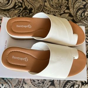 Baretraps women’s white sandal.  Size 8. Worn once.